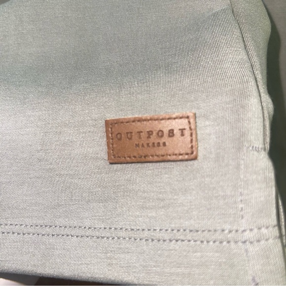 Outpost Makers Men's Hoodie 1/4 Zip Size Large Buckle Exclusive Tan Beige - Picture 8 of 12